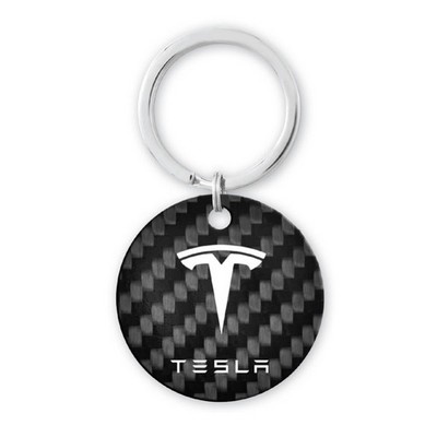 Pure Carbon Fiber Round Key Tag (1½"x 1.5Mm)