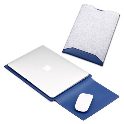 12 Inch PU Leather Laptop Sleeve Bag