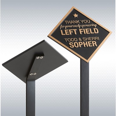 Bronze Garden Sign on a Stake (8" x 8")