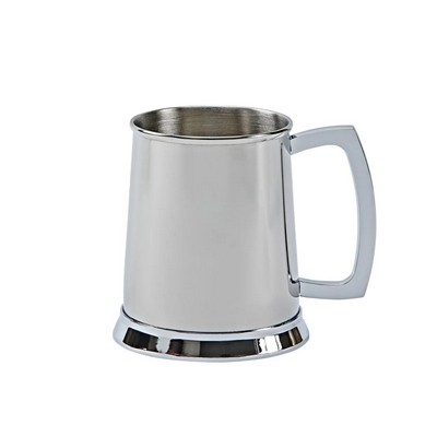 20 Oz. Shiny Chrome 2 Tone SS Tankard, 4.5" H