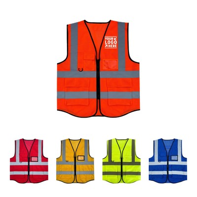 Safety Reflective Vest With Reflective Strips