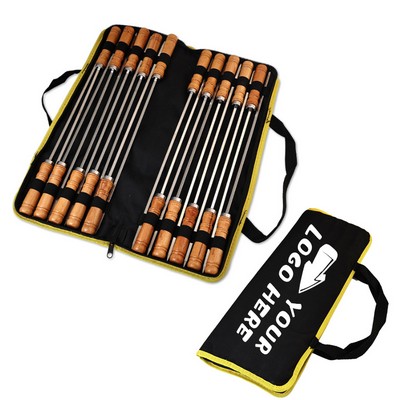 20 Pieces Stainless Steel Grilling Skewers Set