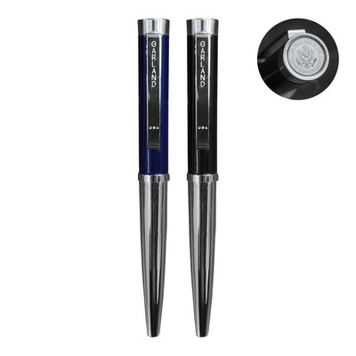 Emblem Collection - USA Executive Rollerball Pen with Custom Top