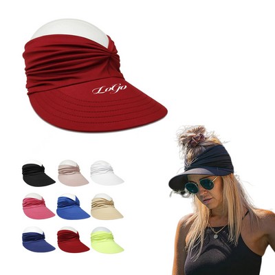 Women'S Ponytail-Friendly Open-Top Sun Hats
