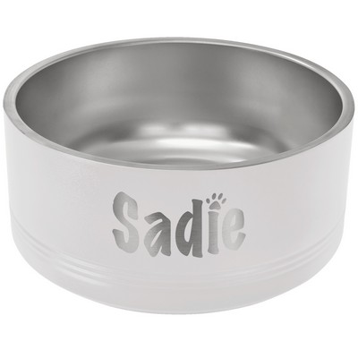 Polar Camel 64 oz. Large White Pet Bowl