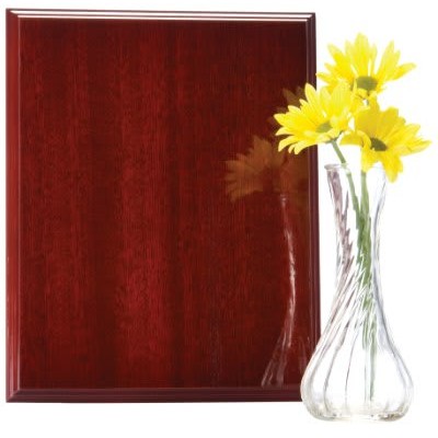 6" x 8" High Gloss Mahogany Finish Plaque