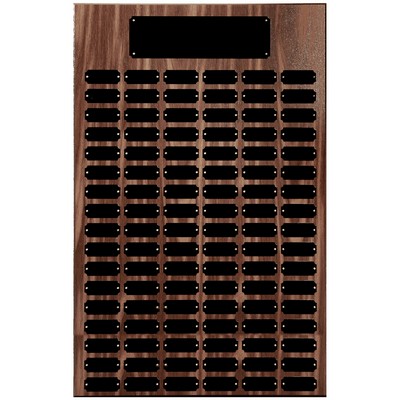102 Black Plate Walnut Finish Completed Perpetual Plaque