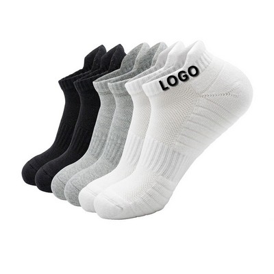 Jacquard Knit Cotton Crew Socks