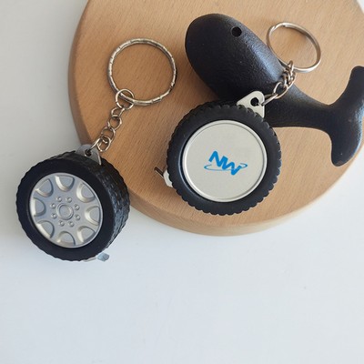 1m/3ft Mini Measuring Tire Tape Keychain