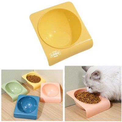 Cat Dog Food Water Incline Pet Bowl
