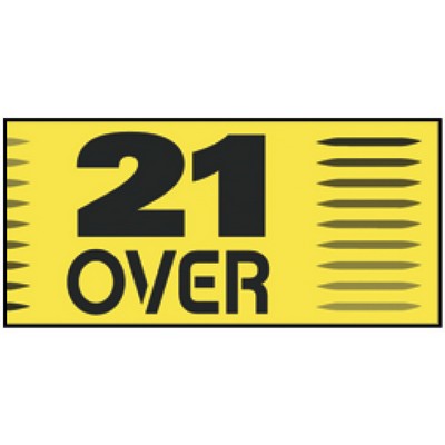 Over 21 Tyvek Wristband (Pre-Printed