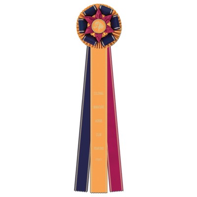 28" Harwich 3 Streamer Rosette Award Ribbon