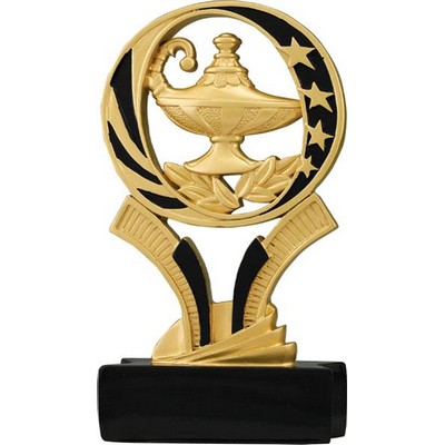 Midnight Star Resin Lamp-of-Knowledge Award - 7"