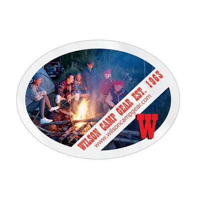 Full Color Digital Sticker | Custom | Die Cut | Clear Poly | Permanent Adh Back | 176-210 Sq In