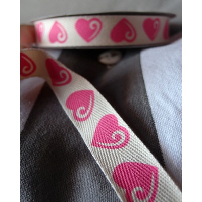 Large Hearts Cotton Ribbon