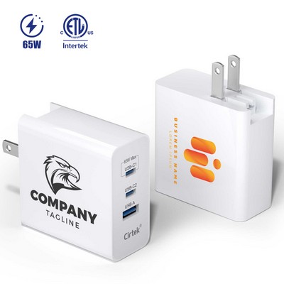 Cirtek® Foldable 65W GaN Fast Charger