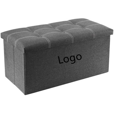 30 inches Storage Ottoman Bench Foldable Footrest Shoe Bench