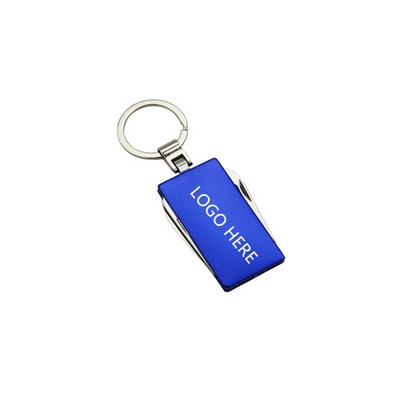 6-in-1 Key Ring Multifunctional Tool (2.4"x 1.3"x 0.35")