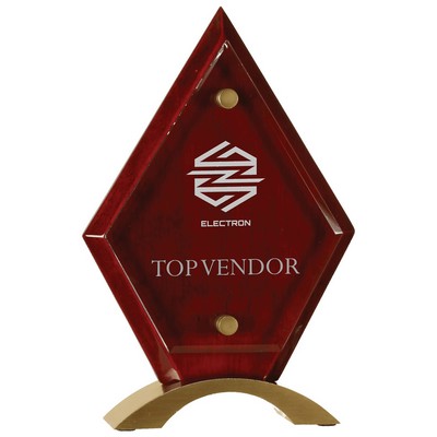 8.5" Diamond Rosewood Piano Finish Floating Acrylic Standup