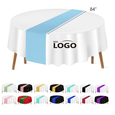 Round Plastic Disposable Tablecloths Set