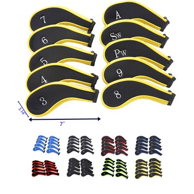 Sports Zipper Golf Club Iron Head Covers