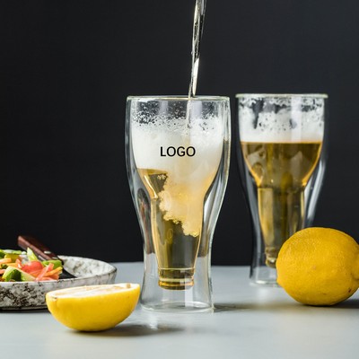 12Oz Inverted Double-Layer Beer Glasses