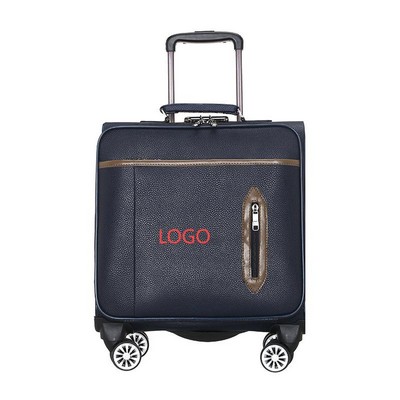 16 Inch Carry-On Pu Travel Luggage Trolley Suitcase