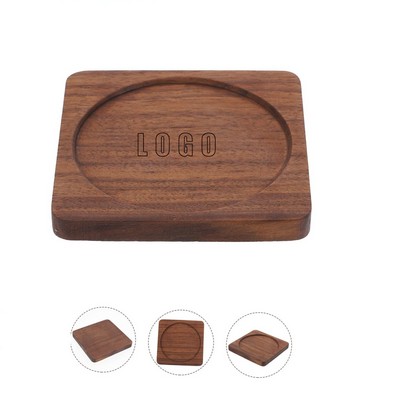 Black Wood Coaster