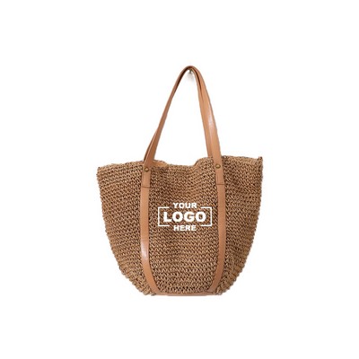 Eco Weave Large Straw Tote