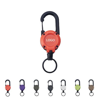 Heavy Duty Retractable Keychain With Wire Rope