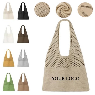 Knitted Fabric Beach Tote Bag