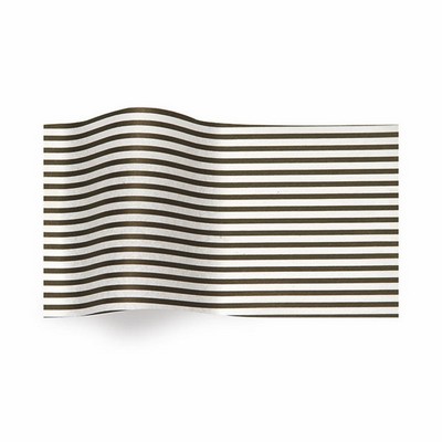 Black Stripes on White Printed Tissue - 20" x 30" - 240 sheets/pkg