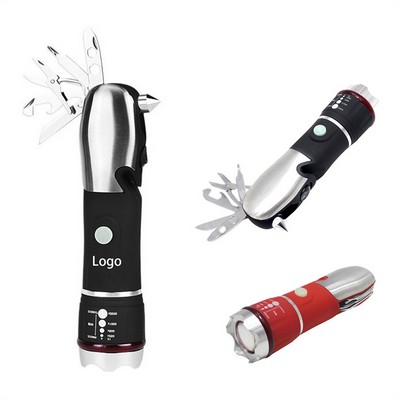 Multi-functional Life Hammer Flashlight