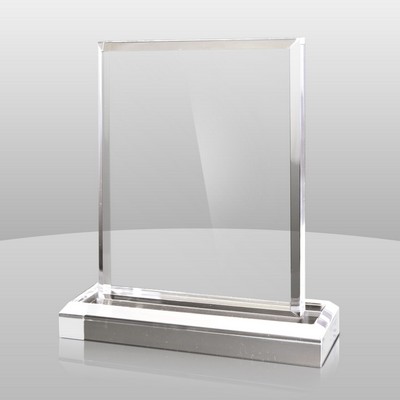 Vertical Mount Clear Rectangular Award II (6"x5"x2")