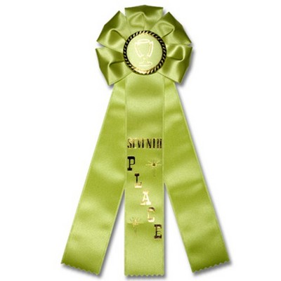 14" Seventh Place Stock Rosette w/Trophy Cup Medallion