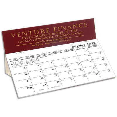 6-Flex Desk Calendar, Maroon