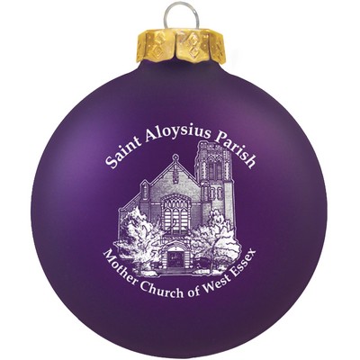 Matte Purple Glass Ball Ornament 80 Mm