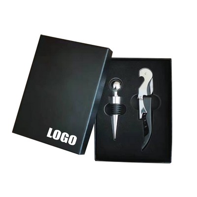 2 IN 1 Wine Bottle Opener With Wine Stopper