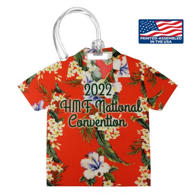 1 Side 4CP Dye Sub Fabric Custom Econo Bag Tag - 3 1/2"