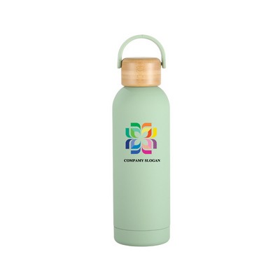 16oz Insulated Stainless Steel Water Bottle with Bamboo Lid