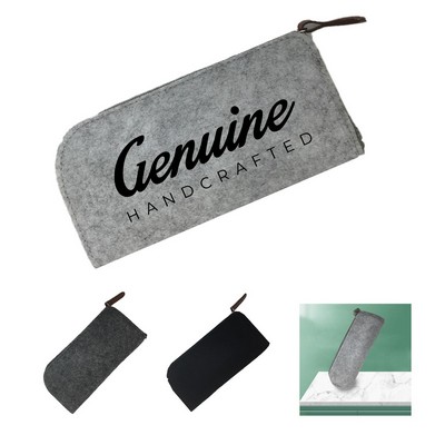 Felt Zippered Pencil Pouch