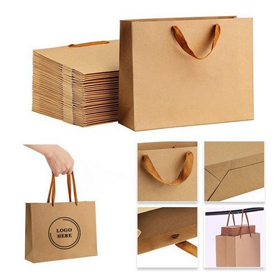 Kraft Gift Paper Bags with Handles Soft Cloth