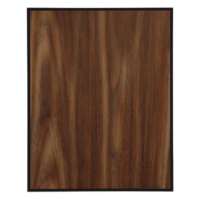 8" x 10" Walnut Finish Plaque w/45 Degree Bevel Black Edge