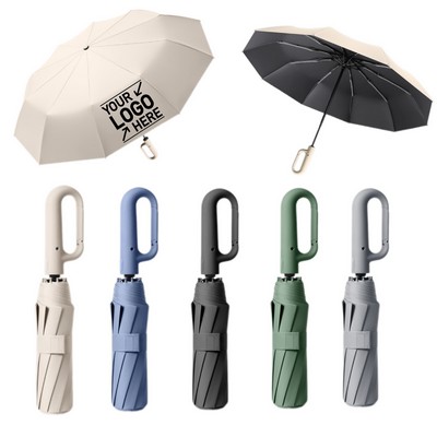 50'' Auto-Open Folding Umbrella With Hiking Buckle