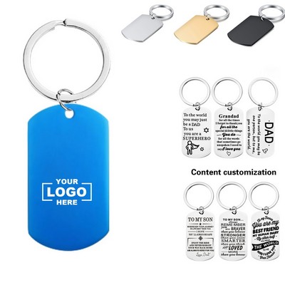 Aluminum Anodized Dog Tag Keychain(Free Shipping)