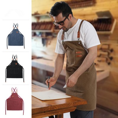 Canvas Cross Back Adjustable Apron(Free Shipping)