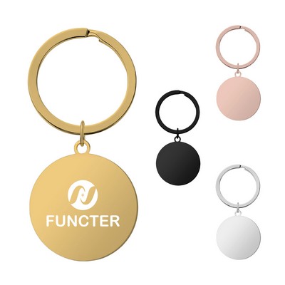 Metal Round Key Chain