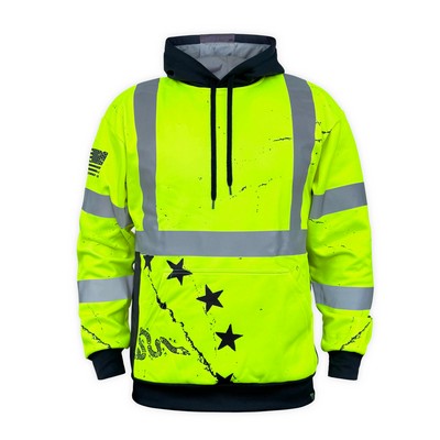 1776 Betsy Ross Safety Hoodie, Black Type-O