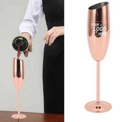 7 oz Stainless Steel Champagne Flute Glasses