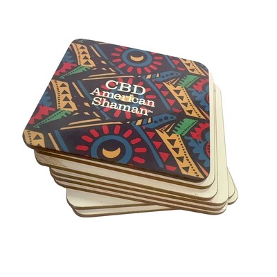 Wooden – Full Color Square Wood Coaster